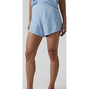 ATHLETA Calm Cool Shorts Light Blue Sateen Lounge Pajama Casual Plus Size 3X